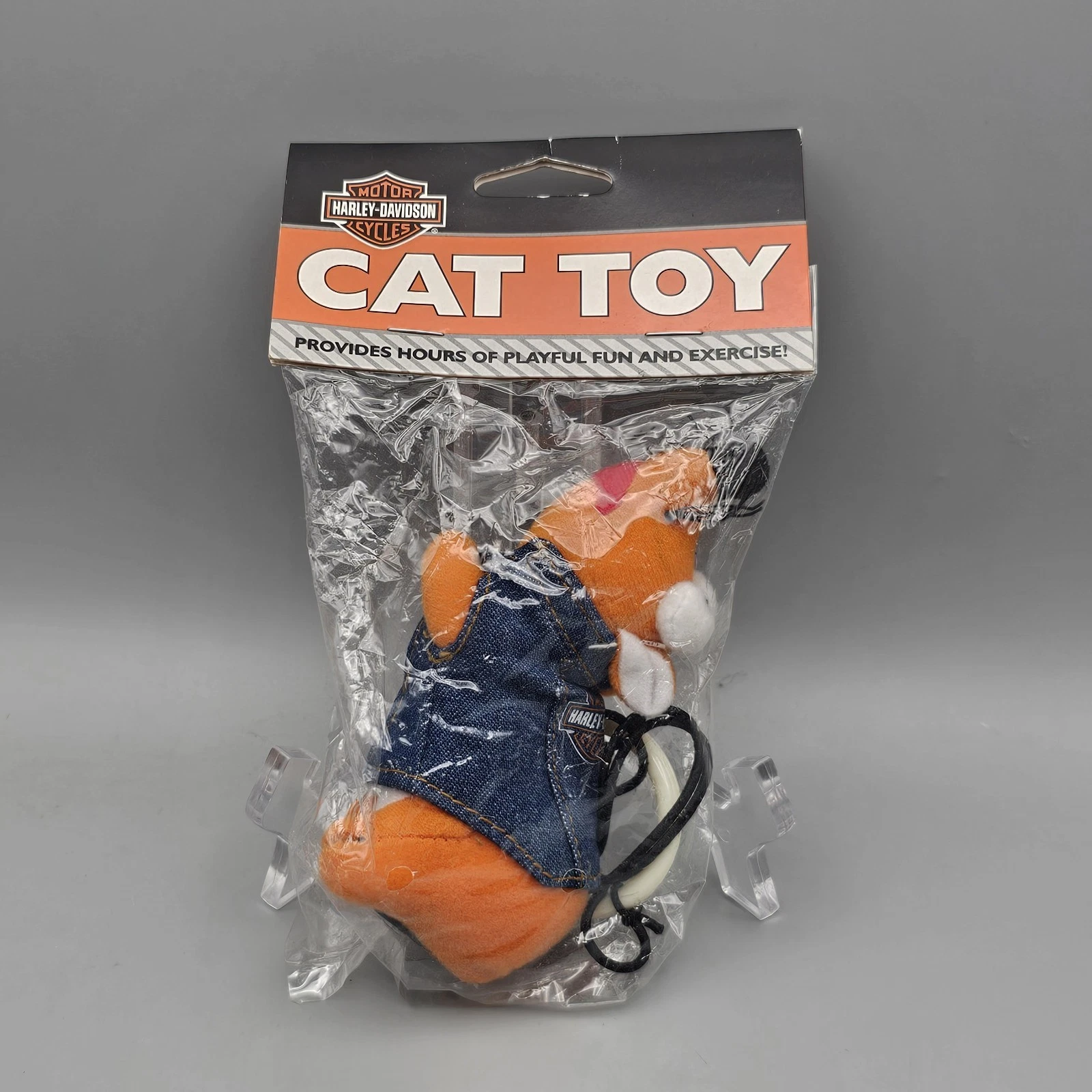 Harley Davidson Cat Toy Plush Mouse Rattle 2003 New