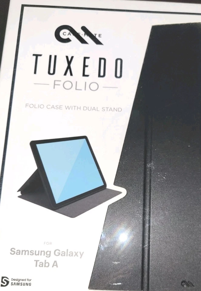 New Old Stock Case-Mate Tuxedo folio Case With Dual Stand Samsung Galaxy Tab A - Image 3 of 4