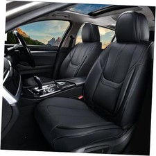 Car Seat Covers, Nappa Leather Car Seat Covers, Waterproof Full Black