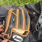 Franklin Baseball Glove 4809 Youth 9 1/2 Ready to Play Black And Tan RHT ! — photo 3