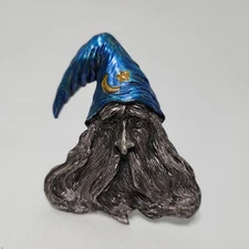 Vintage Bergamot Brass Works 1979 Wizard N-145 Belt Buckle Rare Blue Enamel USA