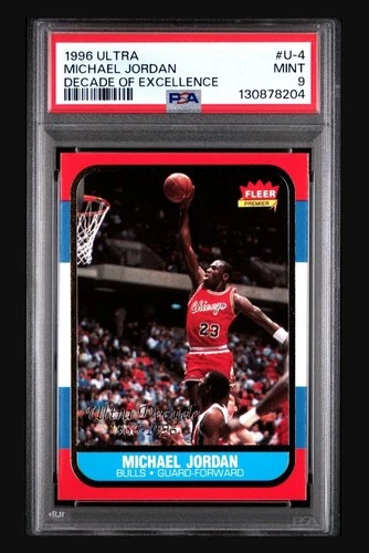 1996 Fleer ULTRA Decade Dominance #U-4 MICHAEL JORDAN PSA 9 Mint Card🐐🏀🏆