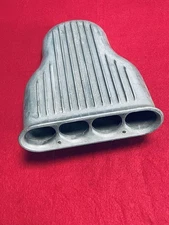 VINTAGE CAL CUSTOM FINNED ALUMINUM AIR CLEANER SCOOP 4 BBL HOT ROD GASSER