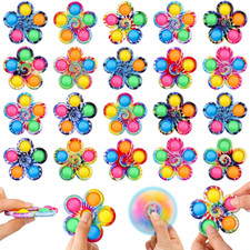 12 Pcs Pop Fidget Spinner Bulk Easter Basket Stuffers for Kids 4-8, Treasure Box
