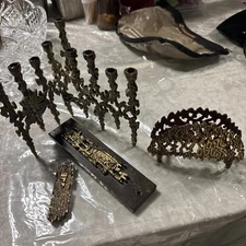 Filigree Vintage Chanuka Menora 