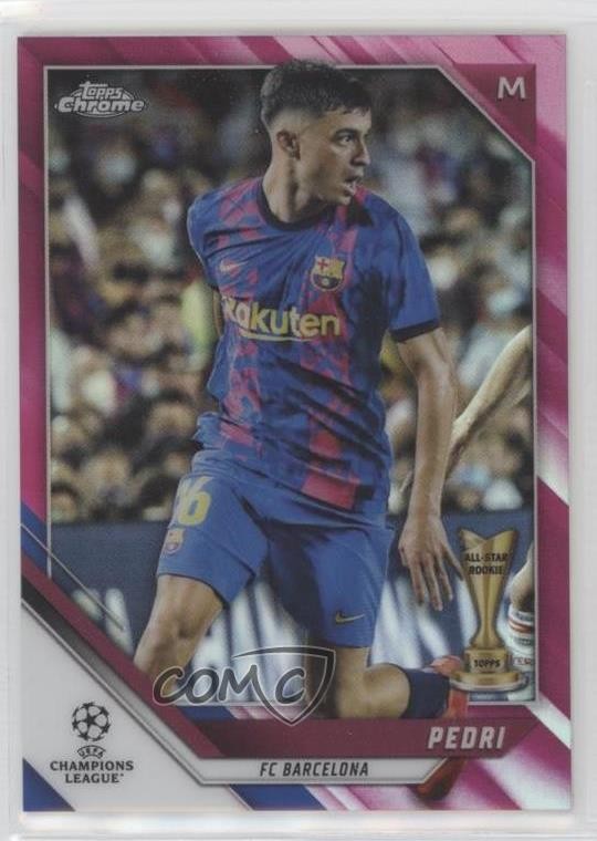 2021-22 Topps Chrome UCL Pink Refractor 135/175 Pedri #89 03rx