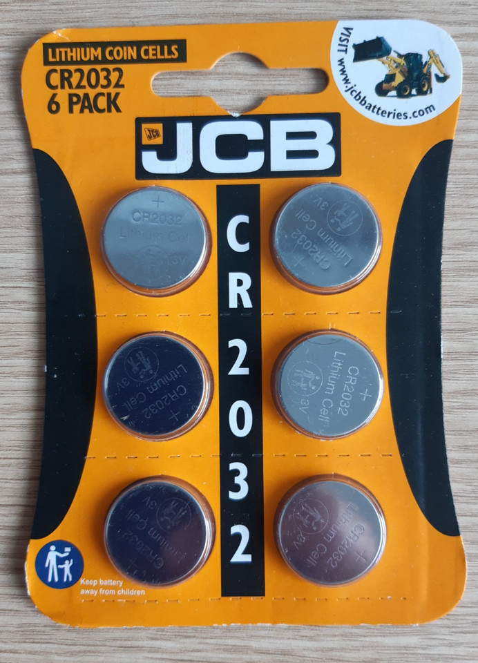 6 X JCB CR2032 3V Lithium Button Coin Cell Battery DL2032 BR2032 Long Expiry