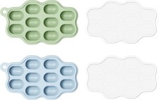 Baby Food Freezer Tray with Lid, Silicone Nibble Tray, Fruit Fer