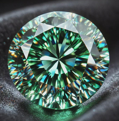 Natural Round Shape Fancy Green 2.05 Ct VVS1 Unheated Loose Diamond For Ring