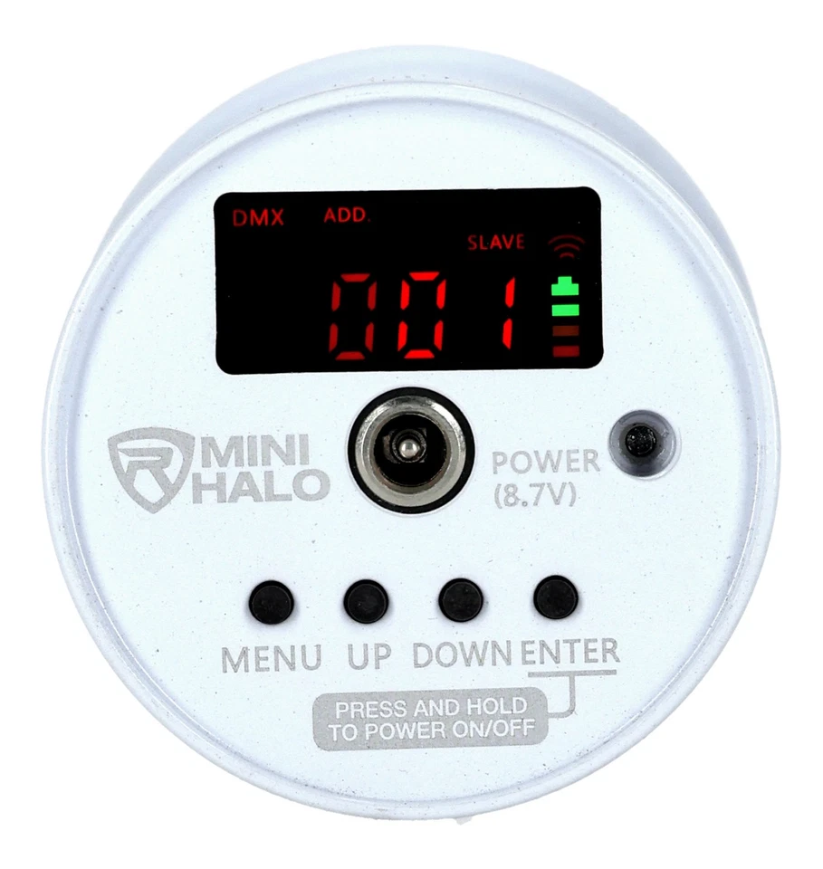 Rockville MINI HALO White DJ Wall Wash Light Effect, Battery, Wireless DMX, RF - Image 4 of 4