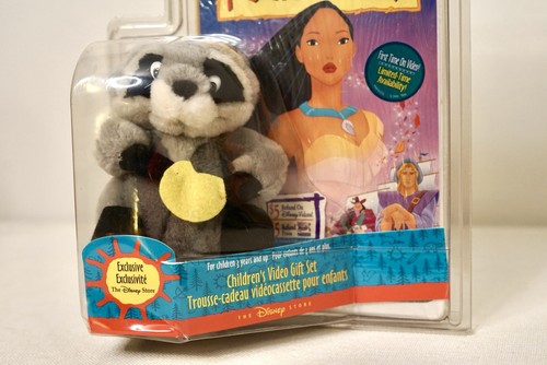 The Disney Store Pocahontas Meeko Peluche VHS Video Sellado de Fábrica Set de Regalo - Imagen 2 de 8