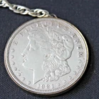 Key Chain of a 1921 Morgan Silver Dollar  Vintage style Key Chain