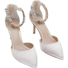 Badgley Mischka Pointed D'Orsay Kitten Heel Champagne Women's US 7