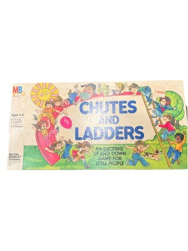 Milton Bradley Chutes and Ladders Board Game Complete Vintage 1970s MB Family