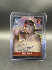 2025 Bowman Chrome Coby Mayo  Auto Ascensions #/50 RC Case Hit SP Orioles