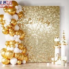 Premium Shimmer Wall Backdrop Gold Sequins Panels Parties Weddings Photography
