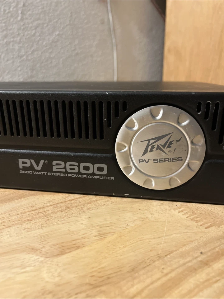 Amplificador de potencia estéreo profesional Peavey PV 2600 vatios vintage funciona muy bien Foto 2 de 4
