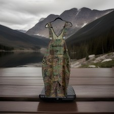 Vintage Pointer Brand Overalls Bibs Woodland Camo Hunting Work Men 46 X 32 80s