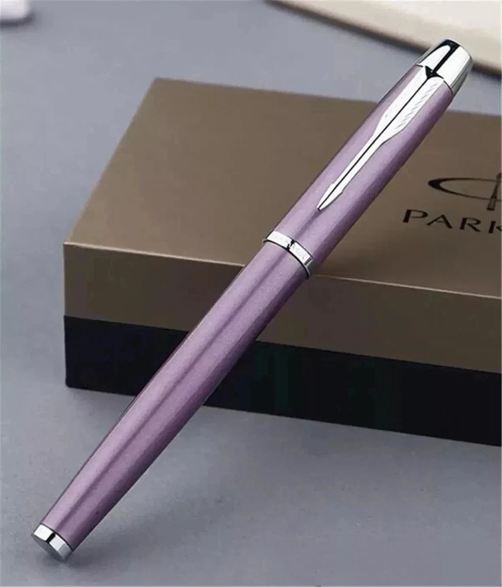 Good Parker IM Series Purple/Silver Clip Fine 0.5mm Nib Fountain Pen No Box
