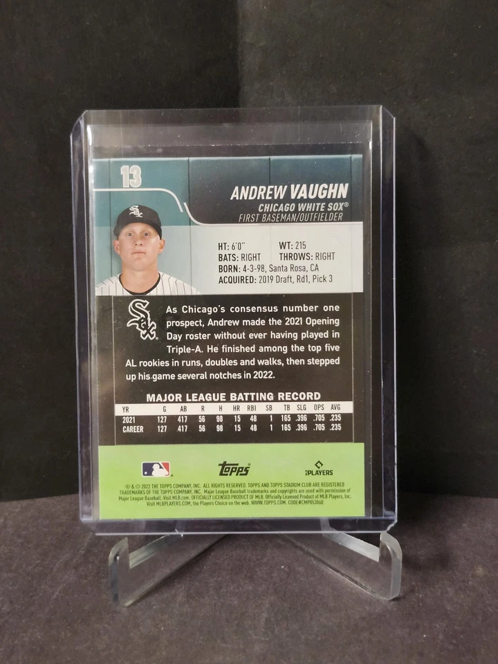 2022 Stadium Club Red Foil #13 Andrew Vaughn - Image 2 of 2