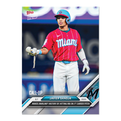 Javier Sanoja Call-Up Debut RBI on 1st Pitch 2024 MLB TOPPS NOW