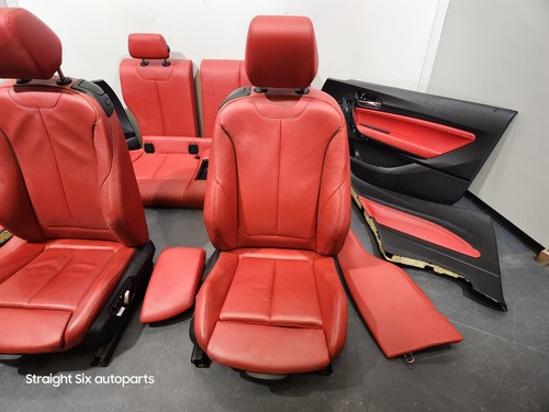 ✅ 14-20 OEM BMW F22 Leather Korall-Rot Seats Door Panels Interior RED SET* - Picture 4 of 24