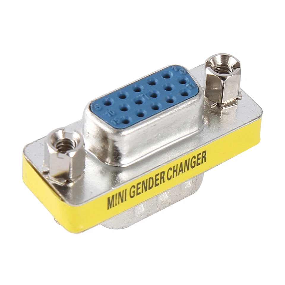 10X VGA/SVGA 15 pin Port Saver VGA D-sub Female to Male Adapter Connector - Image 2 of 4