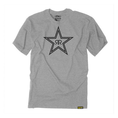 Factory Effex 21-87634 Rockstar Outline T-Shirt Heather Grey (L)