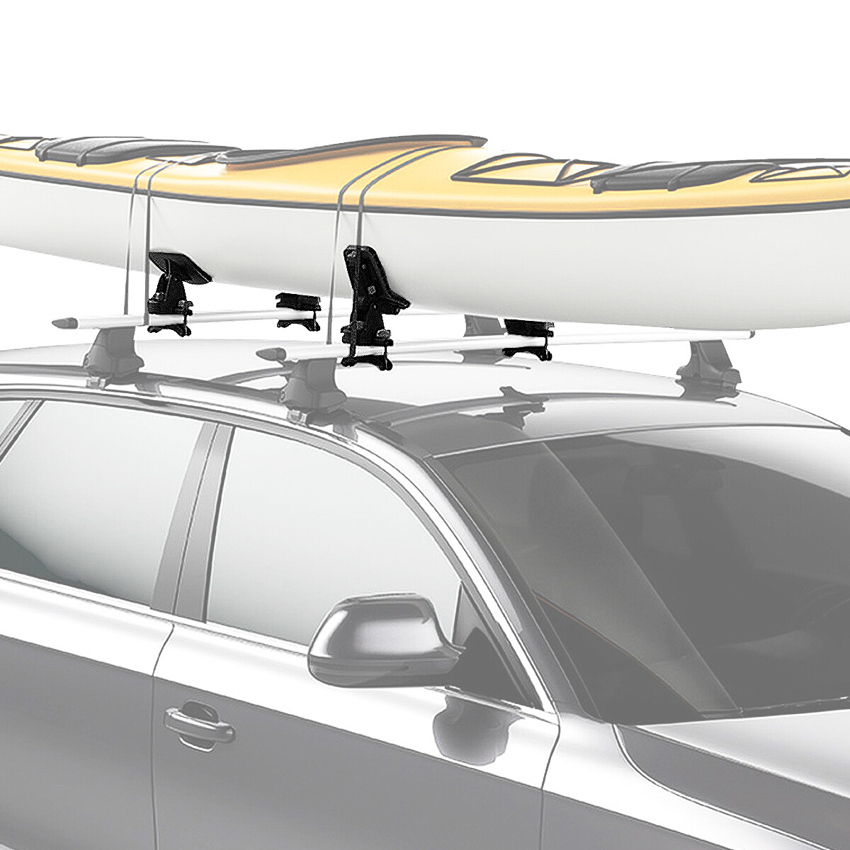 UNIVERSAL SADDLE KAYAK CAR ROOF TOP MOUNT RACK CARRIER BOAT SNOWBOARD CANOE 4PCS