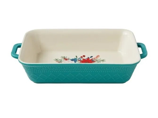 Pioneer Woman ~ Wishful Winter Pattern ~ 1.74 Qt. ~ Rectangular ~ Ceramic Baker