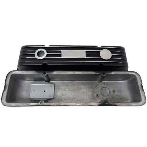 Small Block Chevy Classic Black Finned Valve Covers - Your Custom Design - Ansen - Picture 4 of 6