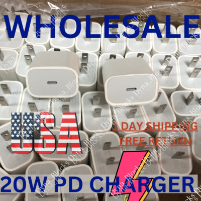 20W PD Fast Charger USB C Power Adapter Cube Lot For Android Samsung iPhone iPad
