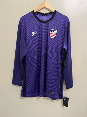 Nike USMNT USA Soccer Team Issue Goalkeeper Jersey Purple Men 2XL