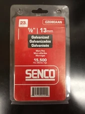 SENCO 1/2" 13mm 23 gauge Galvanized Micro Pins 15,500 count pack CZ08EAAN