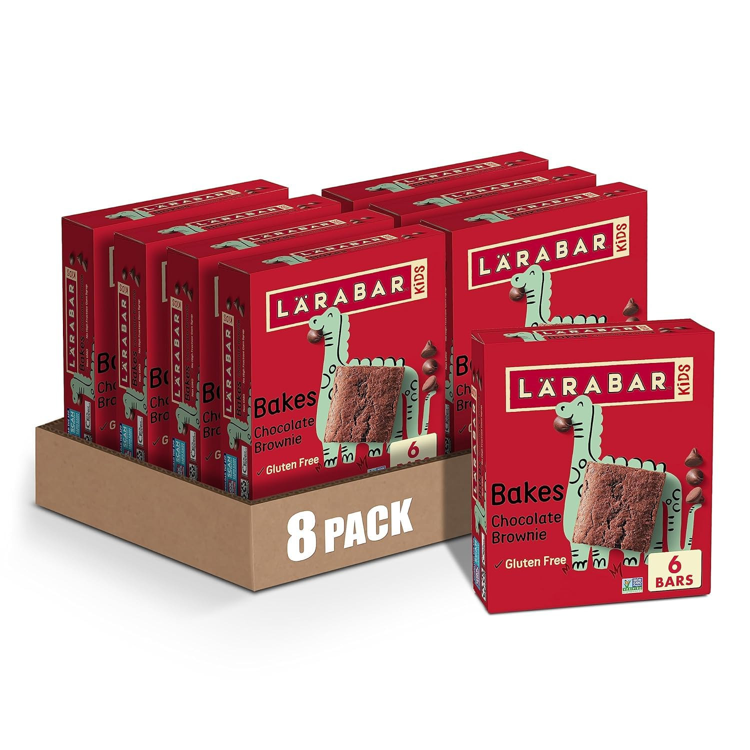 Батончики Larabar Kids Chocolate Brownie без глютена, 0,96 унции, 6 карат (упаковка из 8 штук)