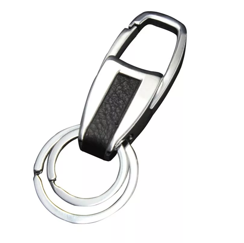 Zinc Alloy Key Chain 2 Pieces Black Silver Car Key Chain Metal Key Chain  Charm Business Key Chain Accessories Detachable Initial Key Ring for Men