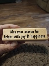 Joy And Happiness Rubber Stamp