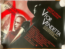 V FOR VENDETTA (2005) mint UK double sided quad (30 x 40) film movie poster rare
