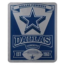 NFL Dallas Cowboys "Marque" Light-Weight Fleece Throw Blanket (50" X 60")