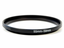 55-58mm Metal Step Up Ring Lens Adapter from 55 to 58mm Filter Thread UK SELLER