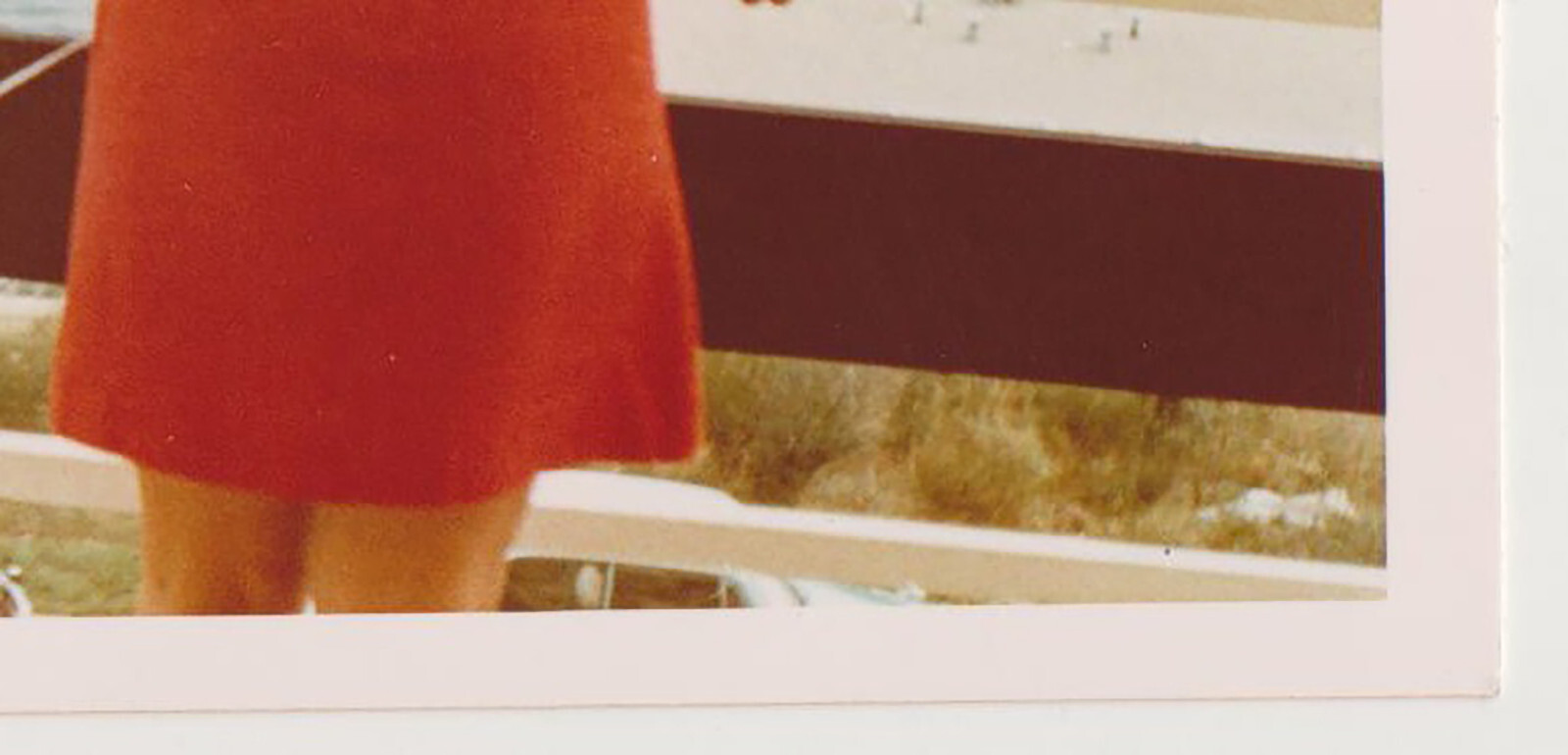 Pretty Young Woman Lady in Red A Mystical Gaze Over the Endless Blue Horizon