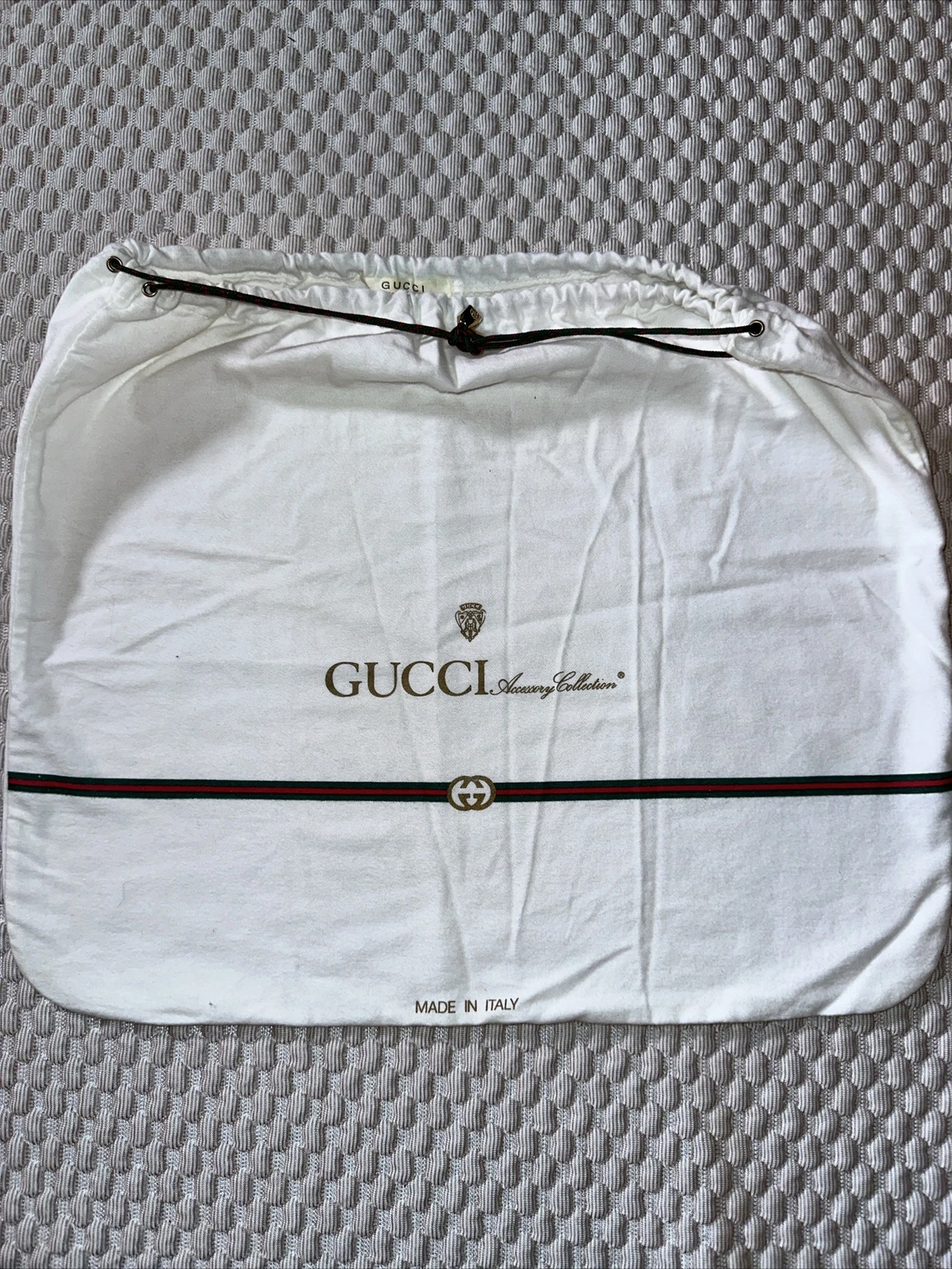 SAC D'ACCESSOIRES VINTAGE GUCCI collection CHAUSSURES À CORDON DE SERRAGE / ACCESSOIRES   18x15