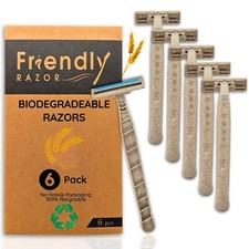 Eco Friendly Wheatstraw Razors For Men | Razors Women | Mens Face Shaver + Strip