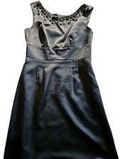 Ann Taylor Loft Sheath Dress Womens 12 Black Sleeveless Side Zip. OC