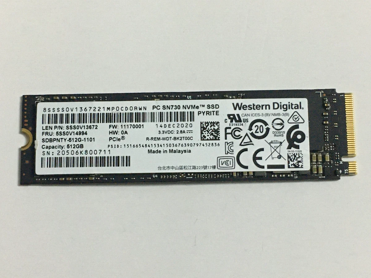 Western Digital PC SN730 SDBPNTY-512G-1101 512GB SSD NVMe PCIe 3.0 x4 | eBay