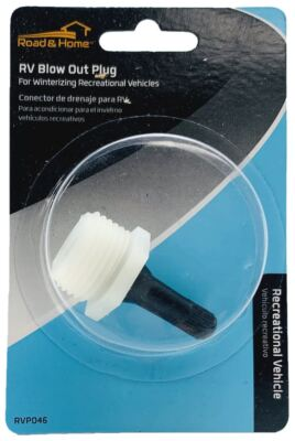 #ad Road amp; Home RVP046 Blow Out Winterizing Connector Plug for RV Mobile Black 1Pk $8.29