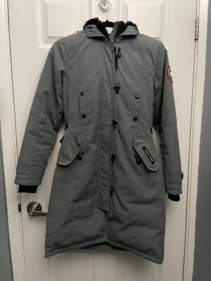 Canada Goose Kensington Parka Grey Gray Womens 2xs Ladies Down Fur Coat Jacket