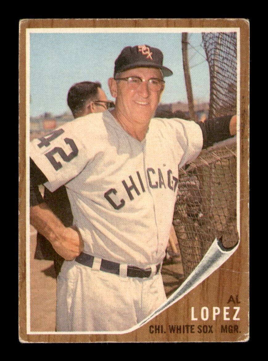 1962 Topps #286 Al Lopez Manager VG Vintage Baseball Card OBGcards