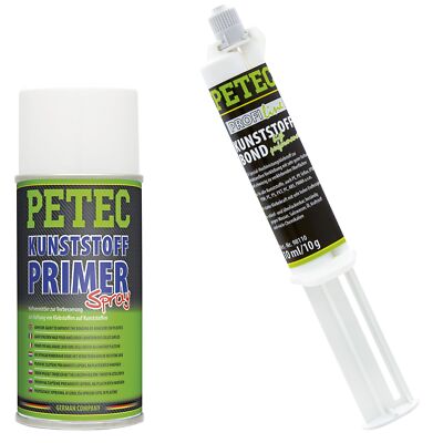 Petec Repair Kit Small Kunststoffbond HP 10ml + Primer 150ml