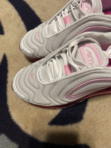 Scarpe Nike Air Max 720 bianche laser rosa fucsia rialzate AR9293-103 da donna taglia US 6 - Foto 12 di 12